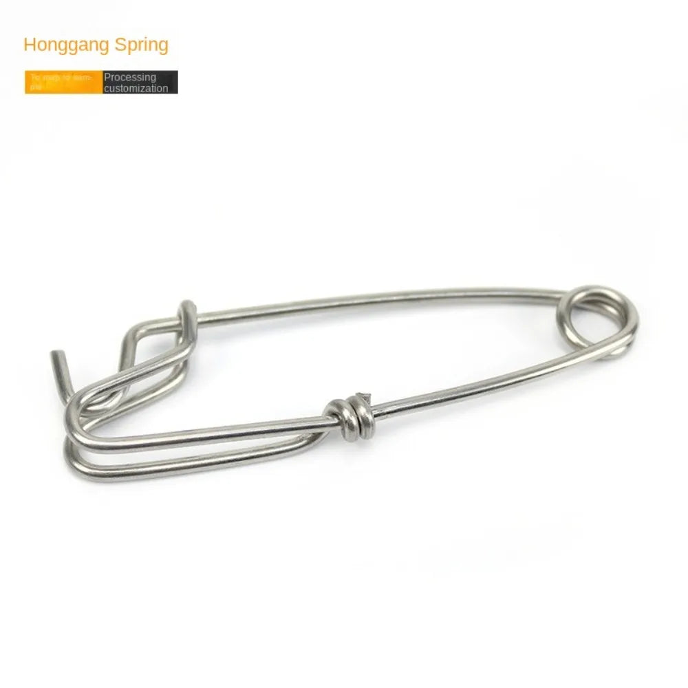 10 Pcs Stainless Steel Longline Fishing Clips & Snap Swivels
