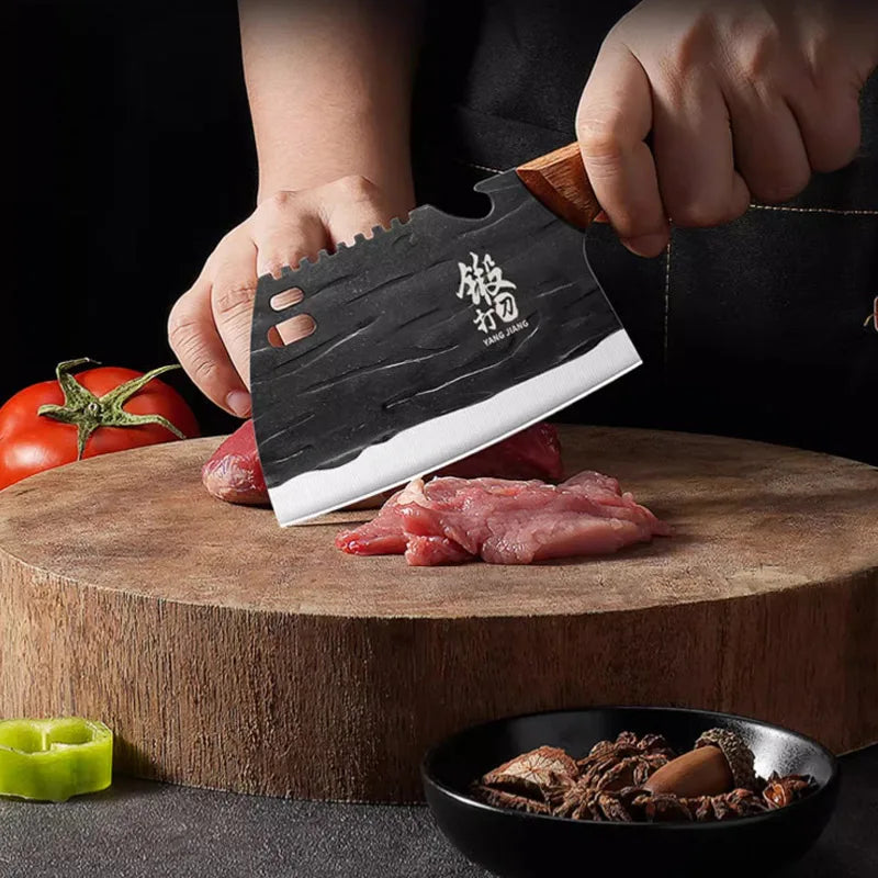 PLYS Forged Stainless Steel Chef Knife – Solid Wood Handle