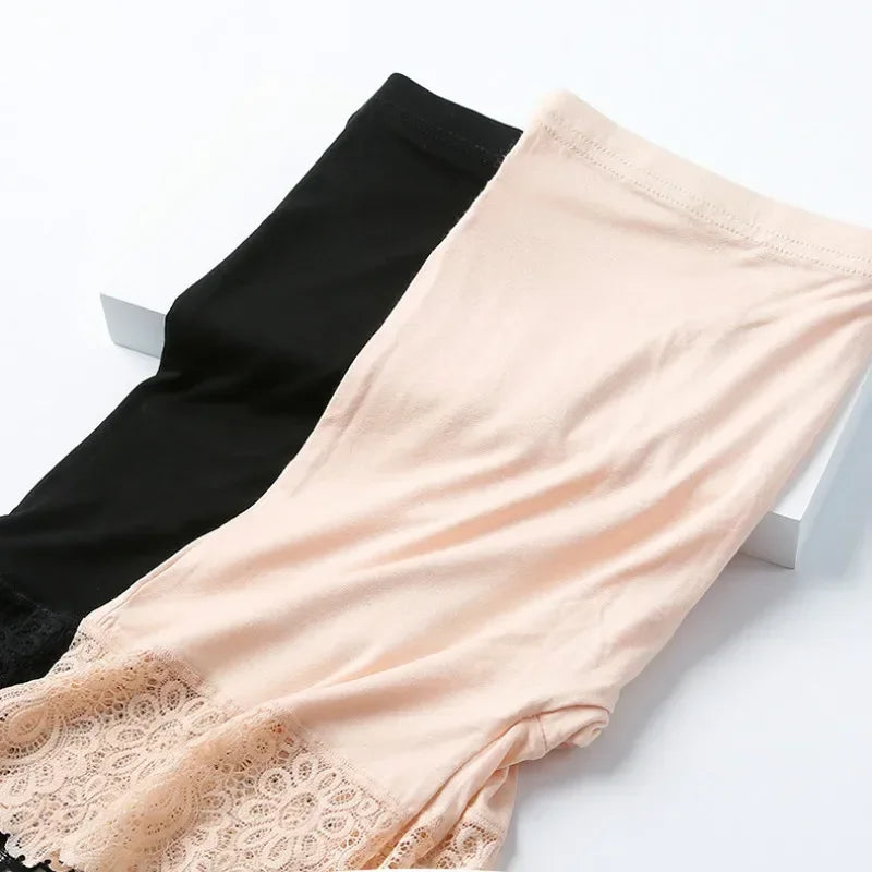 Women Big Safety Pants Soft Comfortable Modal Material Shorts Lace