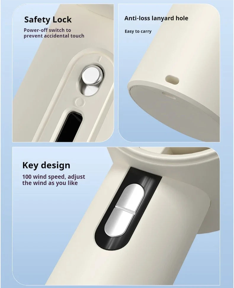URGGU Handheld Mini Fan 3000mAh | 100 Speeds USB Rechargeable