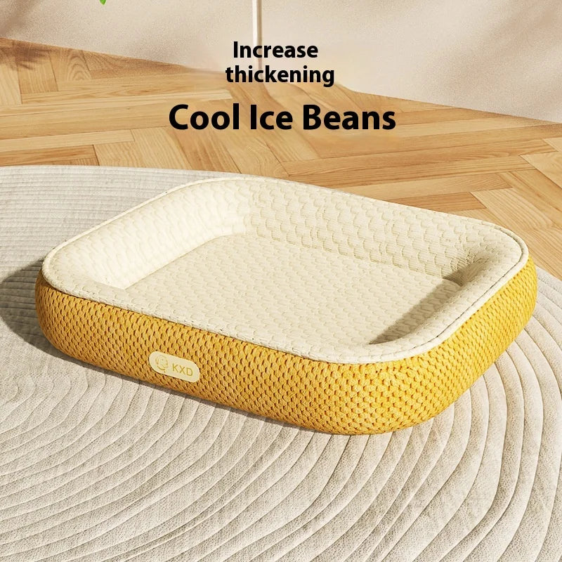 Ice Bean Cooling Dog Bed Summer Cool Pet Mat Cats Dogs 4 Season