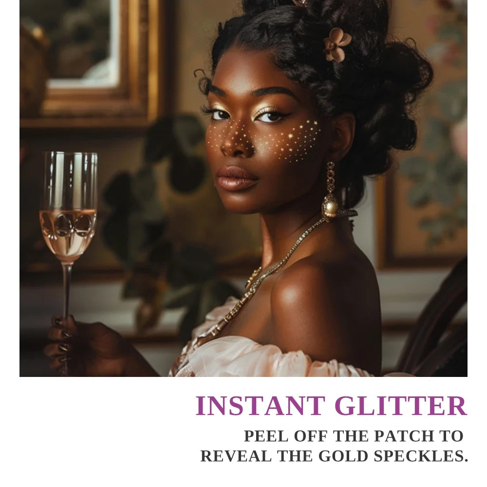Glitter Freckle Face Tattoo Patches – 6 Sheets Sparkle Makeup