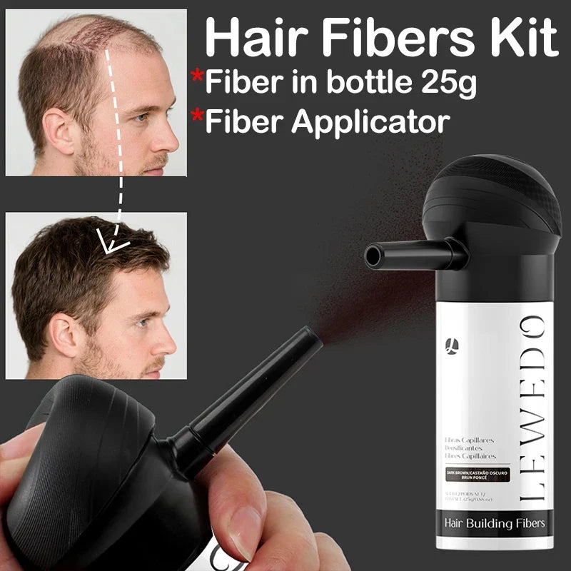 LEWEDO Keratin Hair Building Fibers Kit & Applicator – 25g