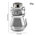 Cute Animal Glass Salt Shaker with Lid | Cat & Dog Design