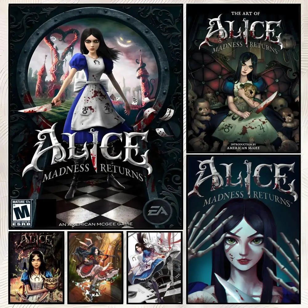 Alice Madness Returns HD PVC Wall Poster – Self-Stick Decor