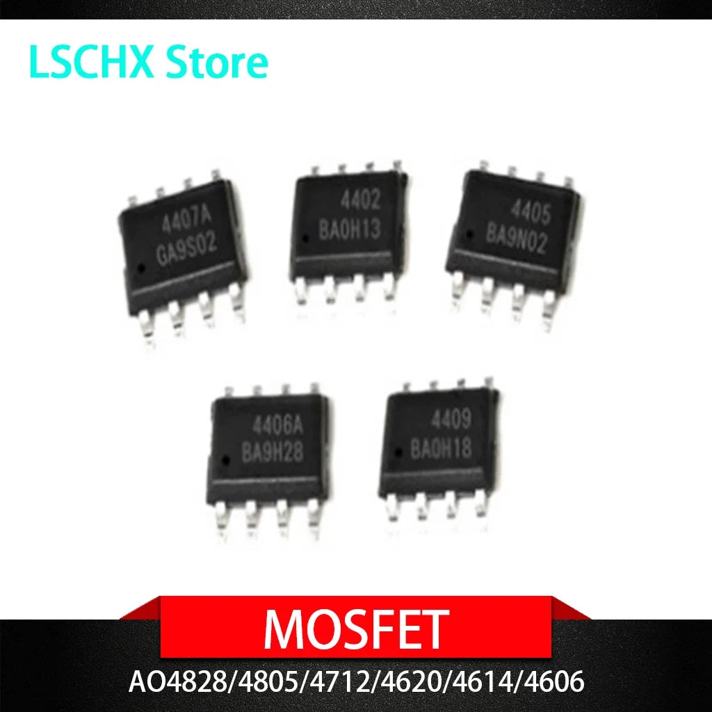 10PCS AO Series SOP MOSFET Transistors – AO4606 AO4614 & More
