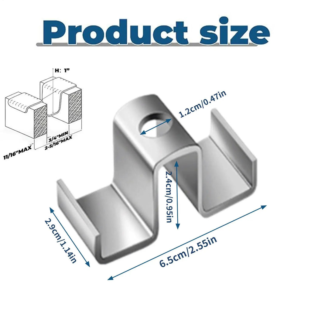 25-Piece Metal Grating Saddle Clips – Weatherproof Fasteners