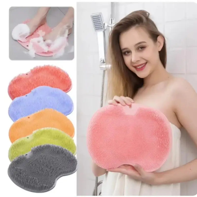 Bathroom Shower Anti Slip Mat Circular Massage Foot Back Suction Cup