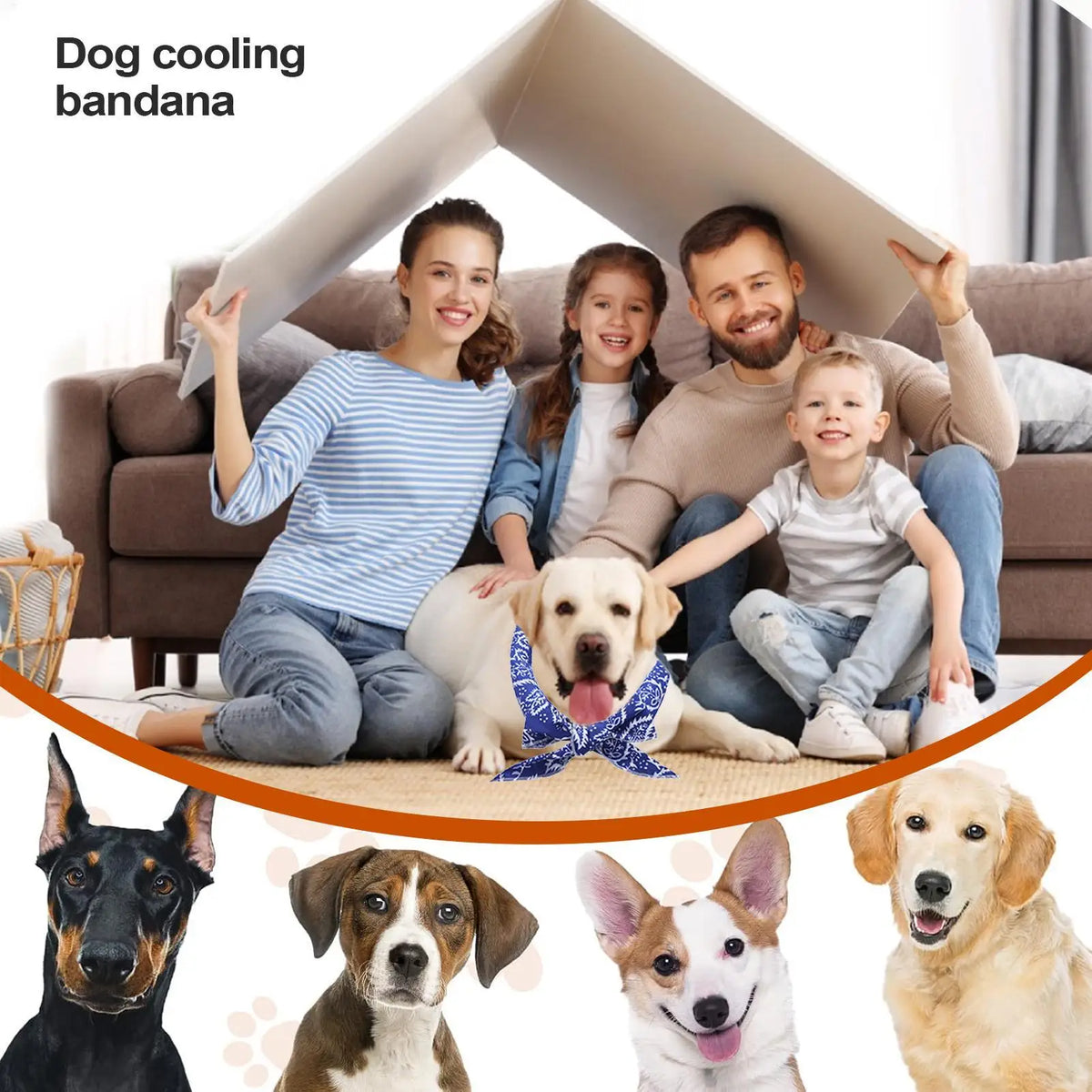 Pet Cooling Bandana Scarf – Ice Collar for Dogs & Cats