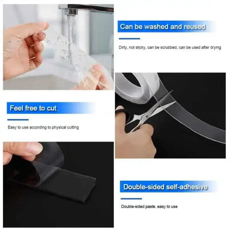 Double-Sided Nano Tape – Waterproof, Reusable, Extra Strong