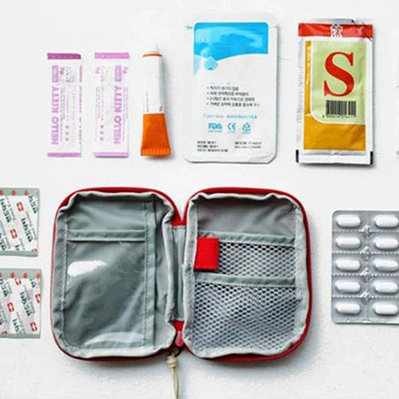 Mini Portable Medicine Bag Travel First Aid Storage Survival Box