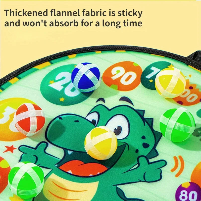 Family Interactive Toys Game Sticky Ball Dart Target Cartoon Pattern