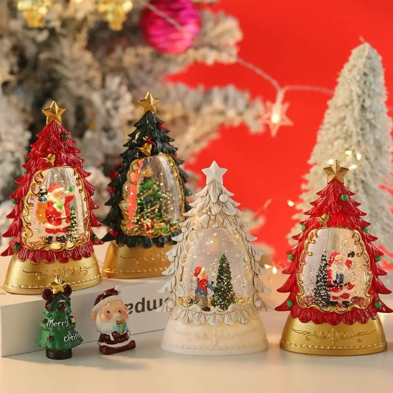 Christmas Illuminated Night Lights Decorate Desktop Snowflake Wind