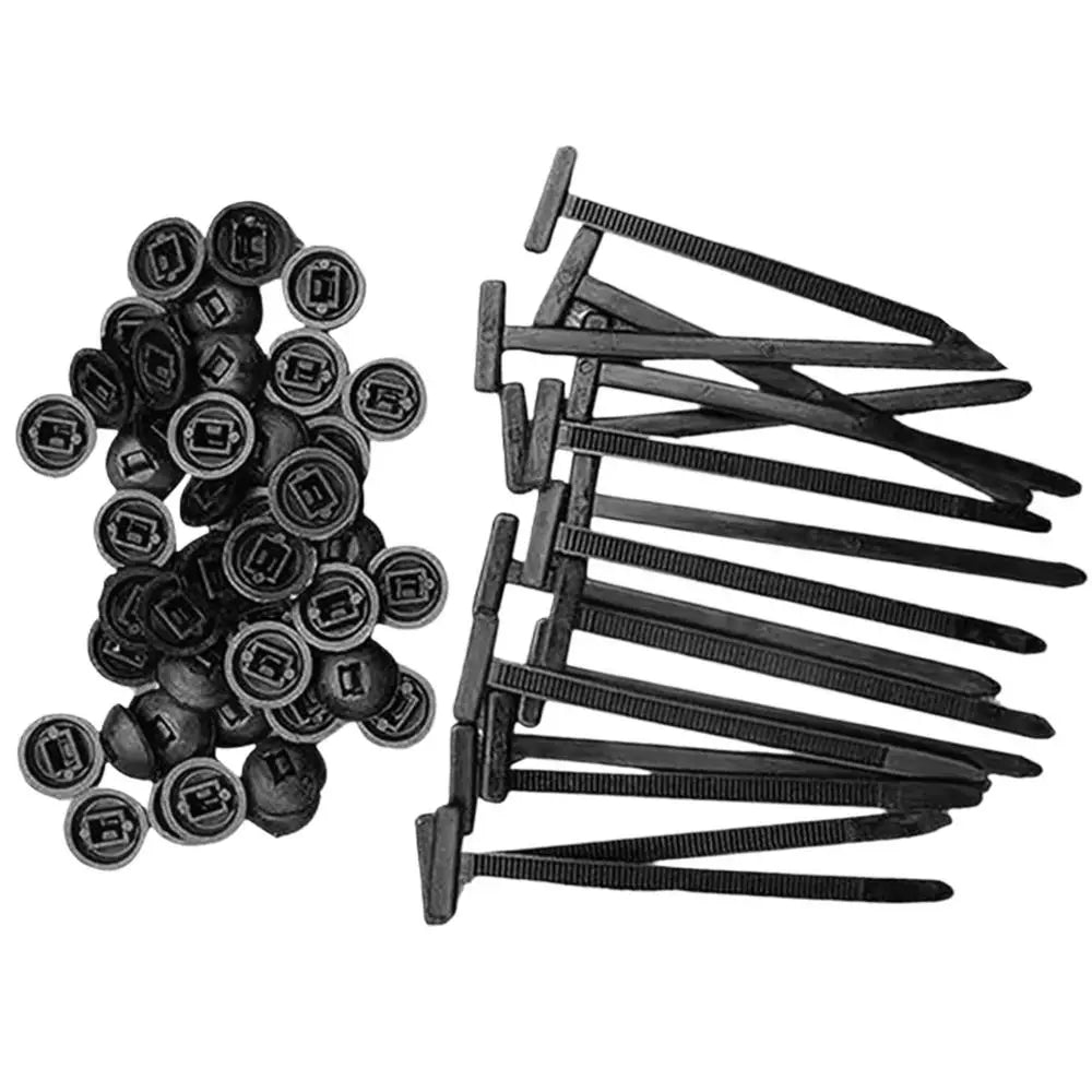 100-Pack UV-Resistant Nylon Cable Tie Buckles | Zip Tie Holders