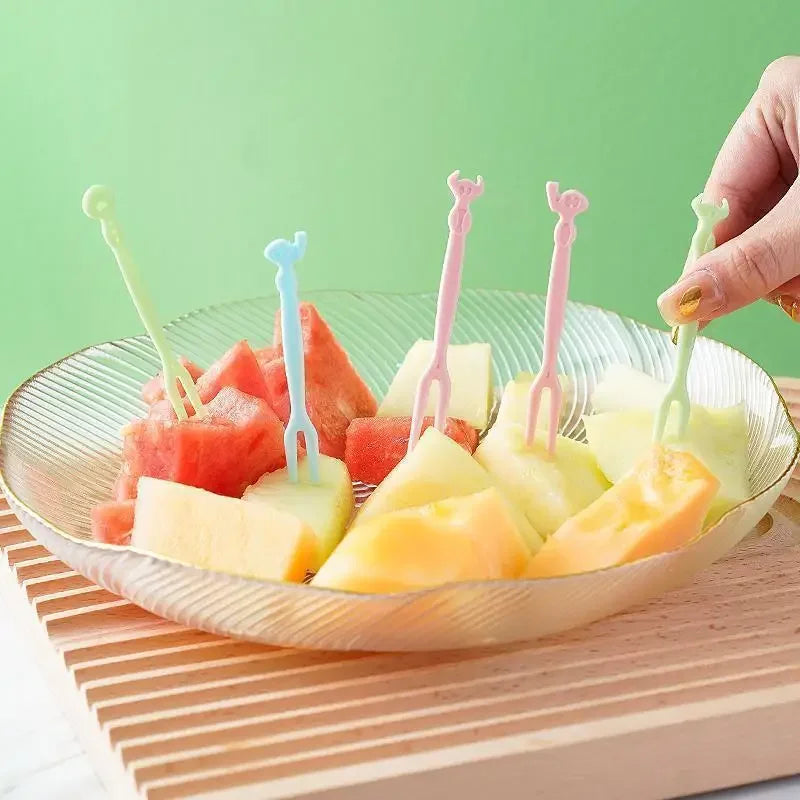 Mini Plastic Fruit Forks – Bento Box & Party Food Picks Set