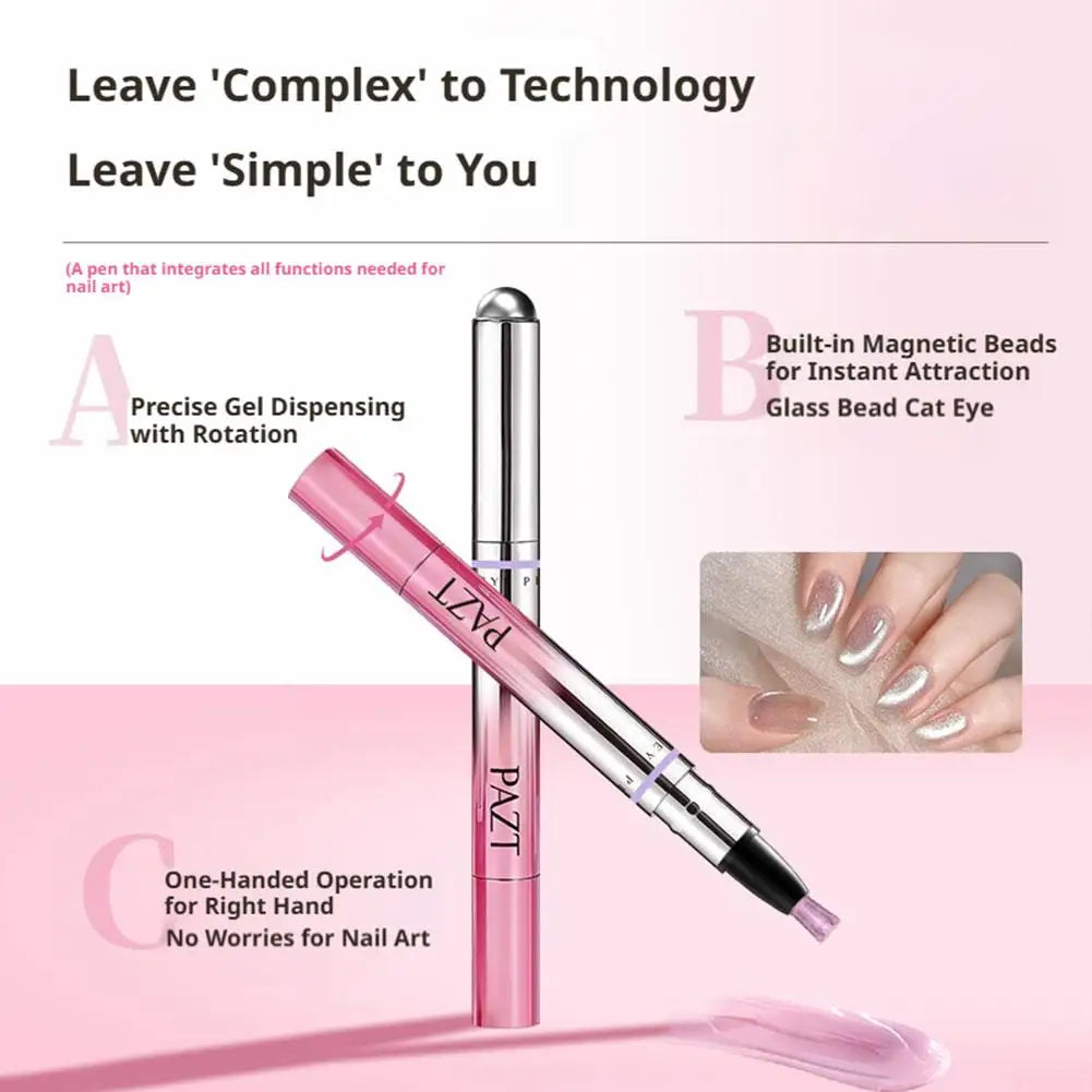 Cat Eye Magnetic Gel Nail Pen – 6-in-1 DIY Nail Art Tool