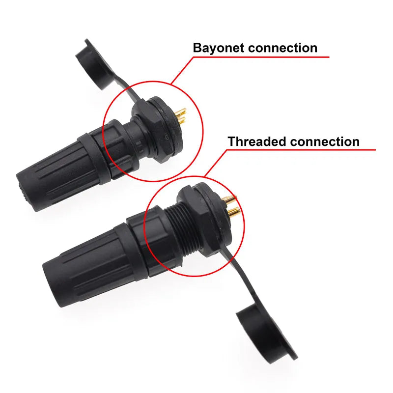 10-Pack IP67 Waterproof 24-Pin Connector Plug & Socket Set