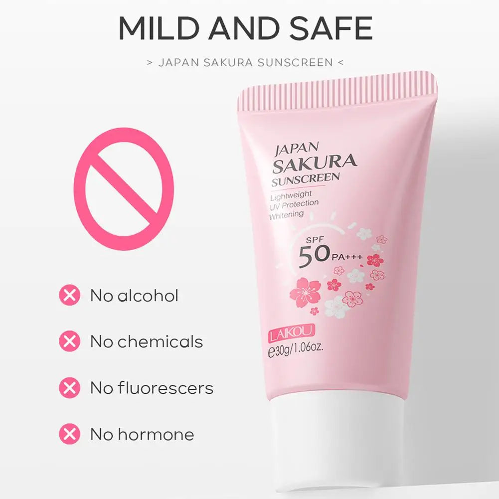 Sakura SPF 50 Sunscreen Cream – Moisturizing UV Protection