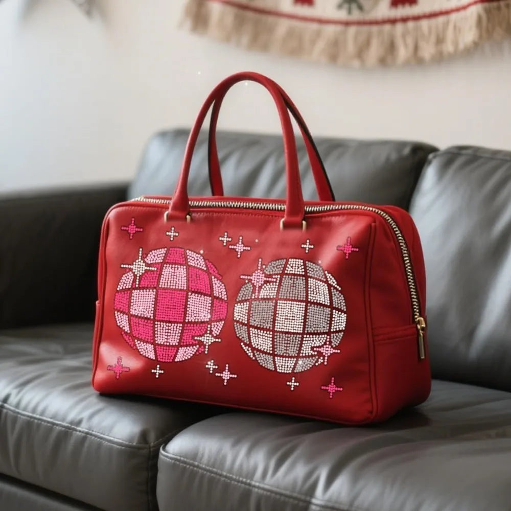 Glass Rhinestone Iron-On Appliqué Disco Ball Sheet 29.7x21cm