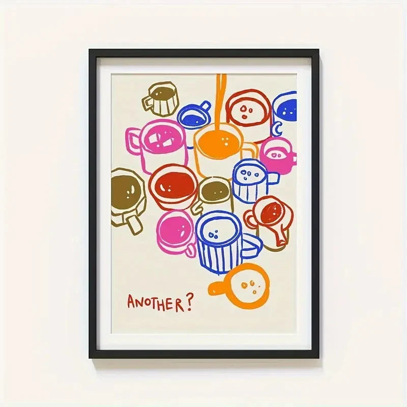 Coffee Canvas Wall Art Poster | Kitchen & Dining Room Decor