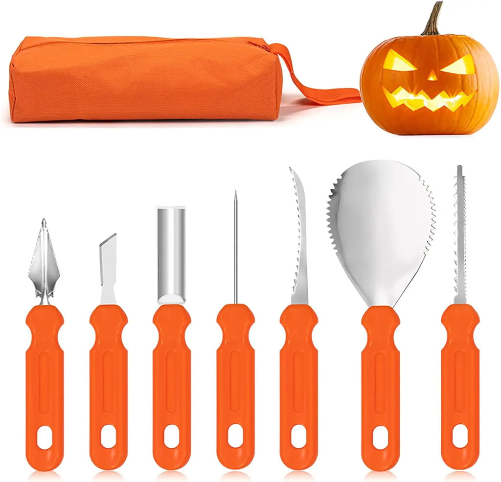 7-Piece Halloween Pumpkin Carving Kit | Stainless Steel Tools