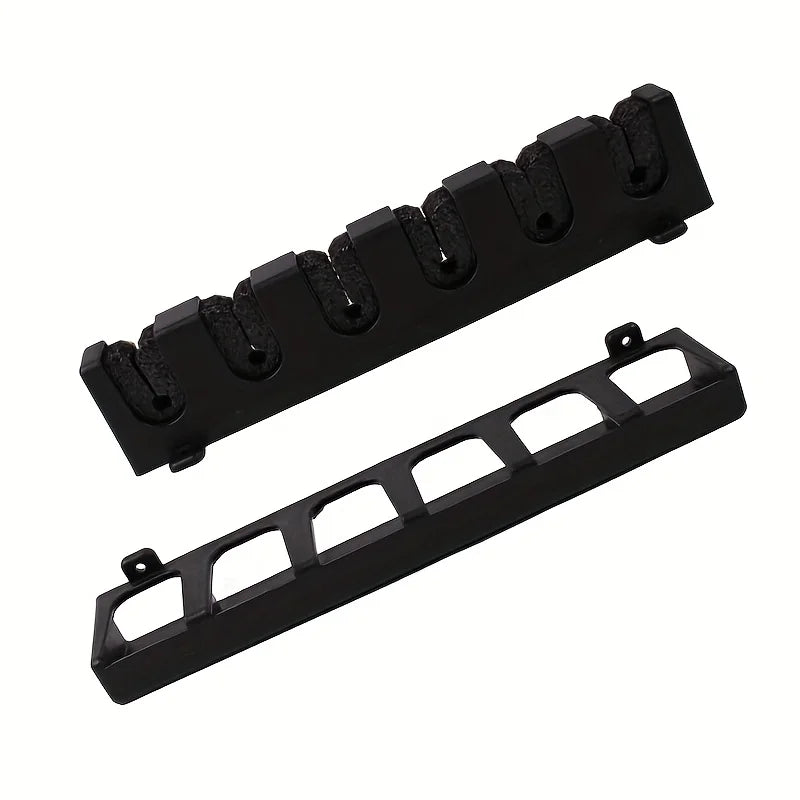 Easy-install ABS Fishing Rod Wall Rack High-density Foam Grip Storage