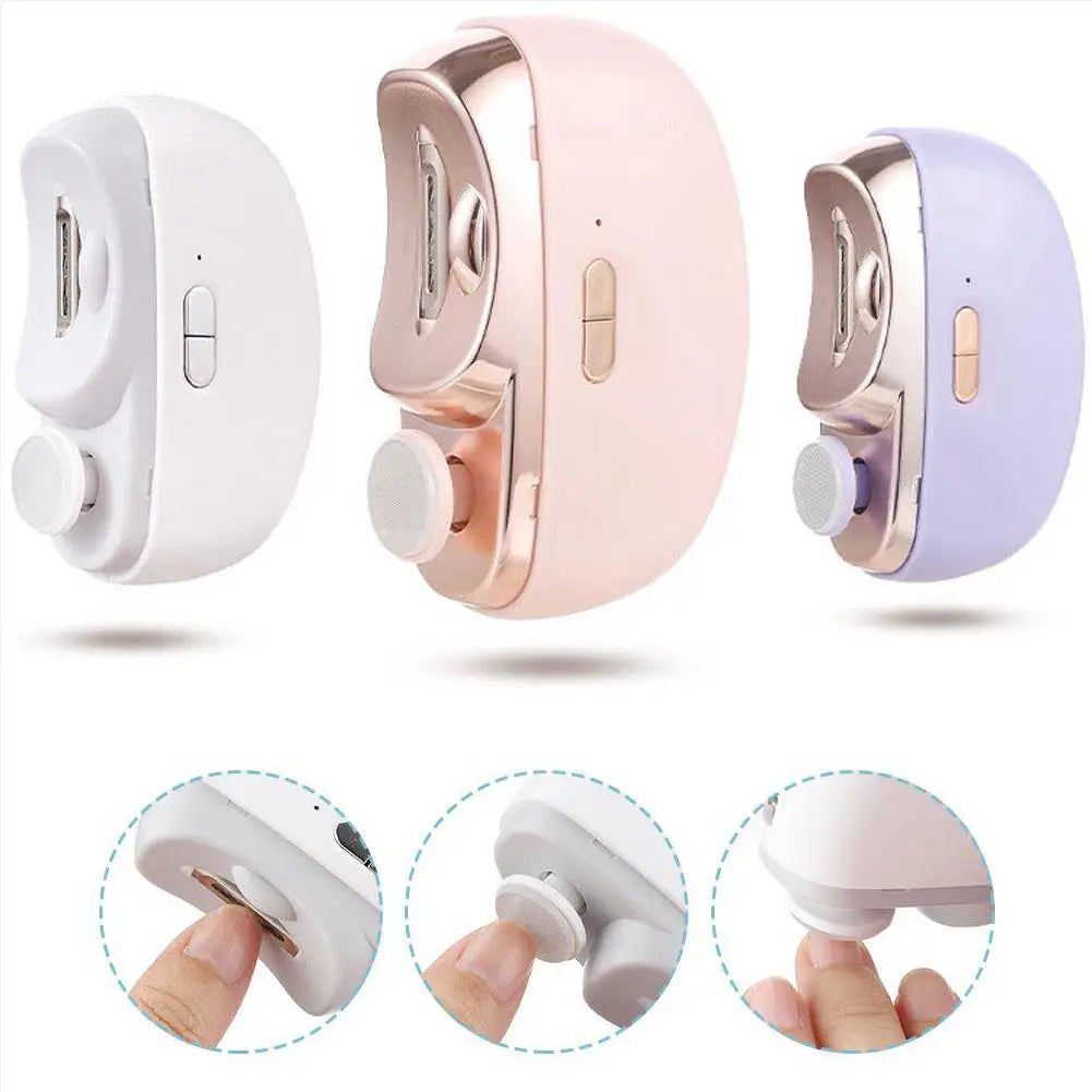 Electric Nail Trimmer USB Rechargeable with LED Light – All Ages