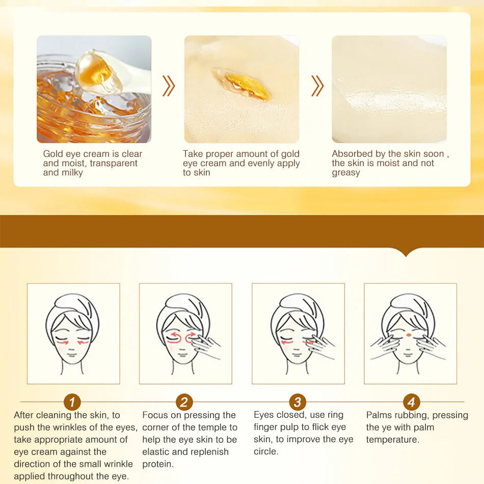 Gold Eye Cream – Hydrating & Anti-Wrinkle Formula | 30g