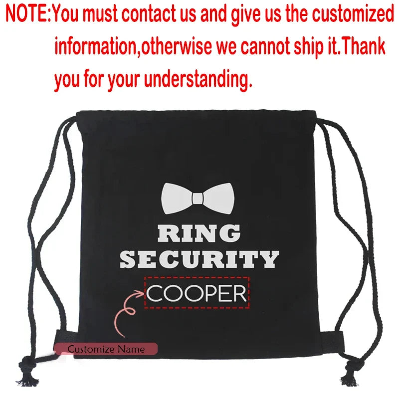 Personalized Ring Security Backpack | Custom Name Wedding Gift