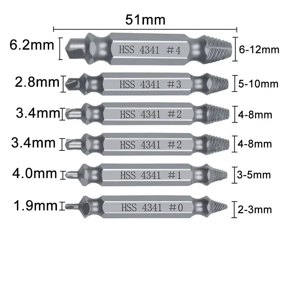 SLADE Stripped Screw Extractor Set – HSS Broken Bolt Remover