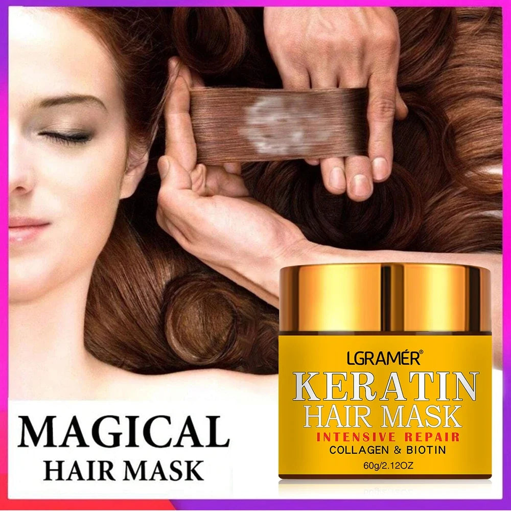 REAROYA Keratin Hair Mask – Biotin Collagen Repair Treatment