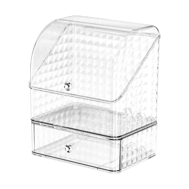 Luxury Transparent Makeup Storage Box with Drawers – Dustproof