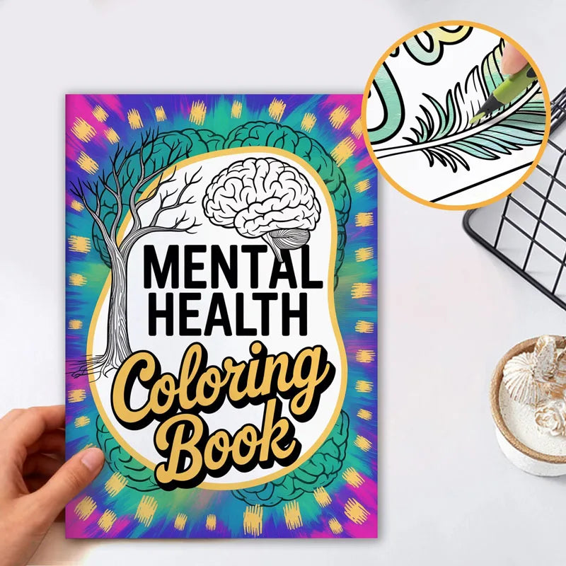28 Page Mental Health Coloring Book Adults Inspirational Mindfulness