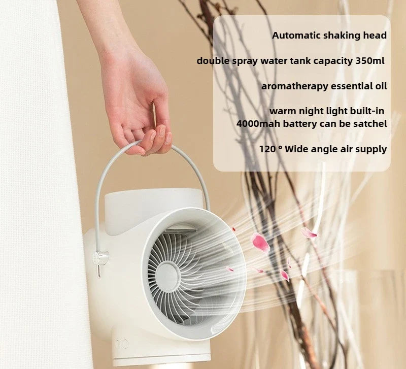 URGGU USB Rechargeable Humidifying Desktop Fan | 4000mAh