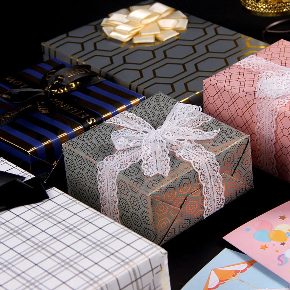 50x70cm Bronzing Wrapping Paper Gold Polka Dots Birthday Valentine's