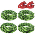 Twisted Dual-Color Nylon Trimmer Line 4 Rolls + 2 Cutters