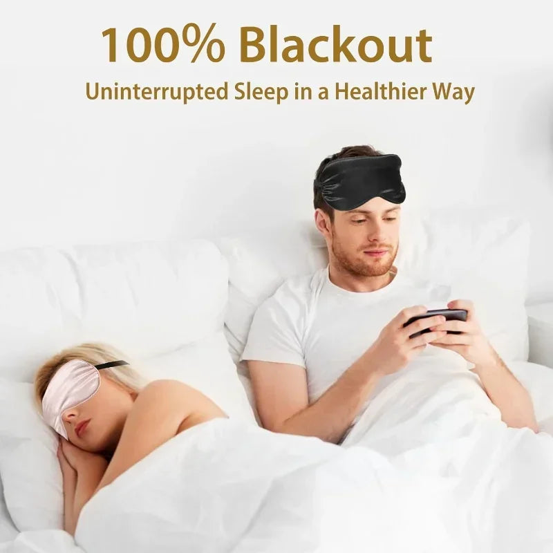 Soft Silk Sleep Mask – 100% Blackout & Zero Eye Pressure