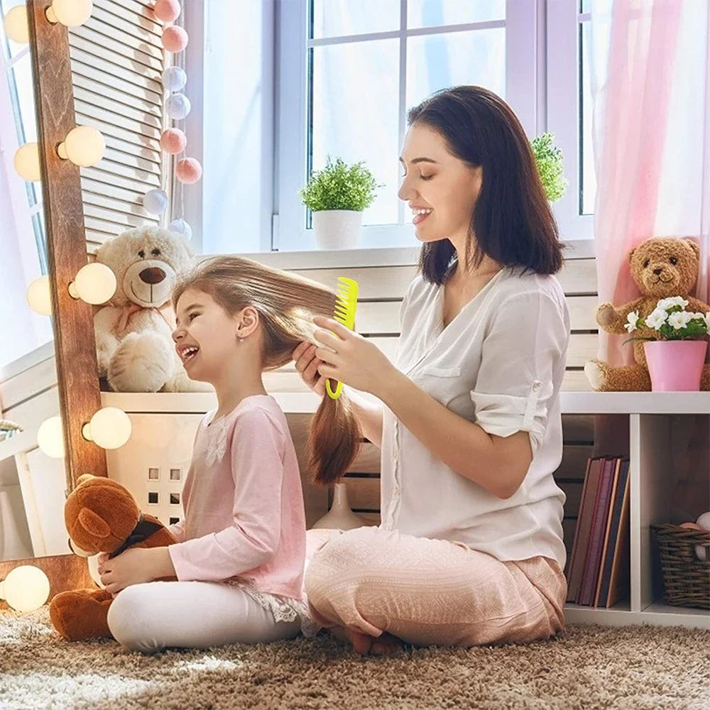 Wide Tooth Detangling Comb with Hook Handle | All Hair Types