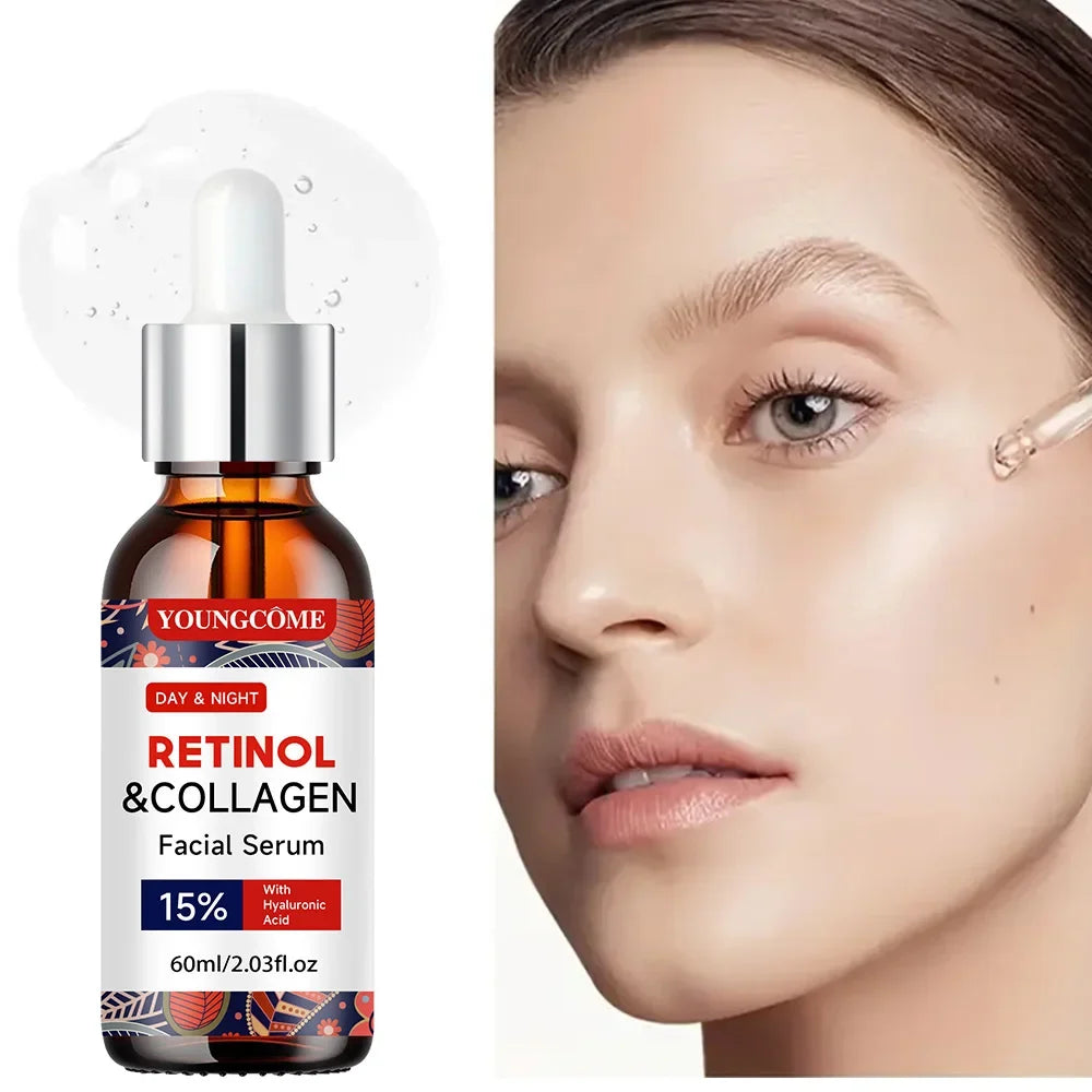 Retinol Collagen Facial Serum Hyaluronic Acid Daily Hydrating Skin