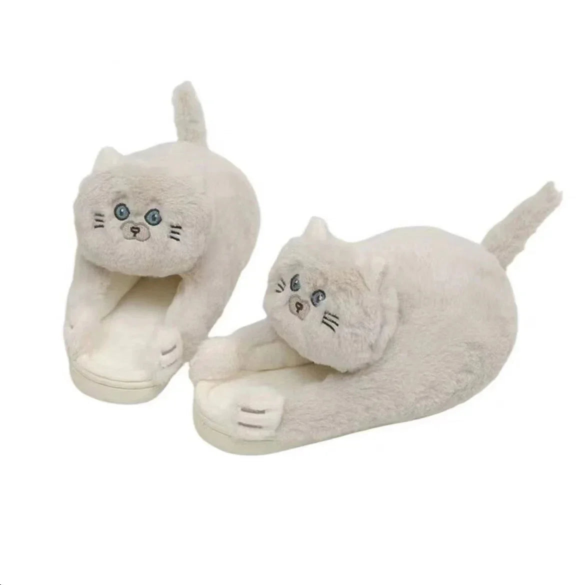 Women's Fluffy Fur Slippers – Warm Cosy Indoor House Shoes