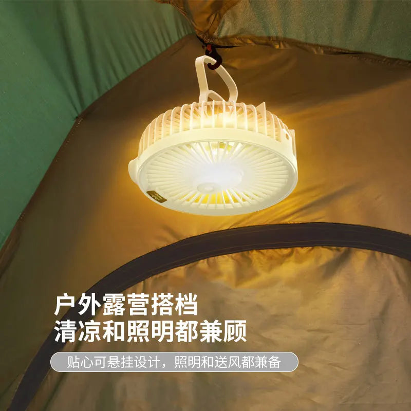 USB Rechargeable LED Desktop & Ceiling Fan – Portable Camping