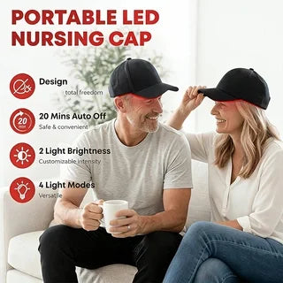 LED Scalp Massage Cap – 4-Mode Red & Blue Light Hair Care