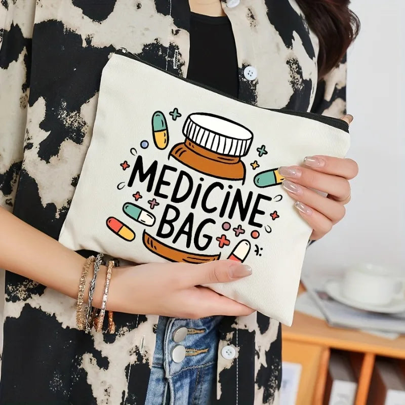 Cosmetic Travel Bag Zippered Toiletry Pouch Pencil Case Organizer