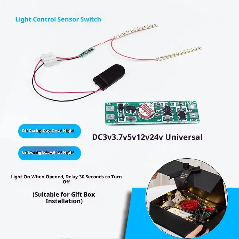 Mini Light Sensor Switch Automatically Photocell Street Lights DC 3V