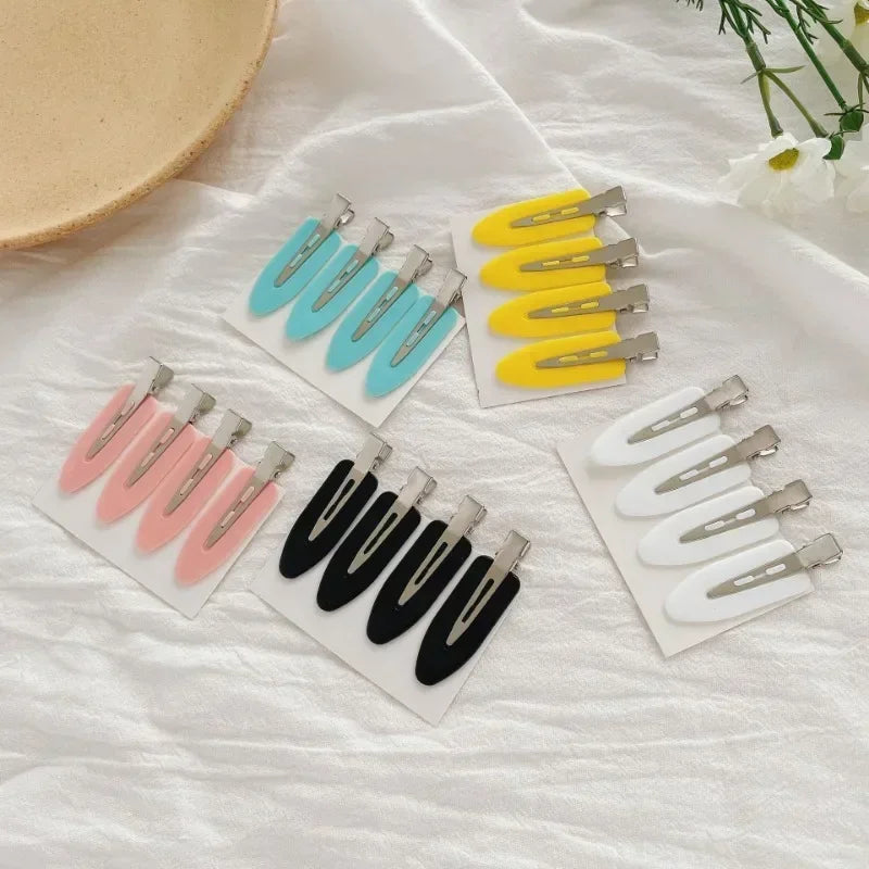Side Bangs Fringe Barrettes Hair Clips – 12 Sets (48 Pcs)