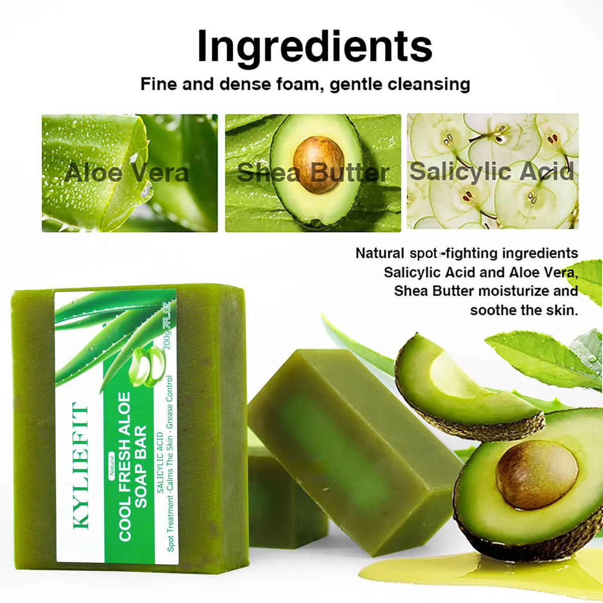 AILKE Aloe Brightening Soap Bar | Dark Spot & Oil Control 200g