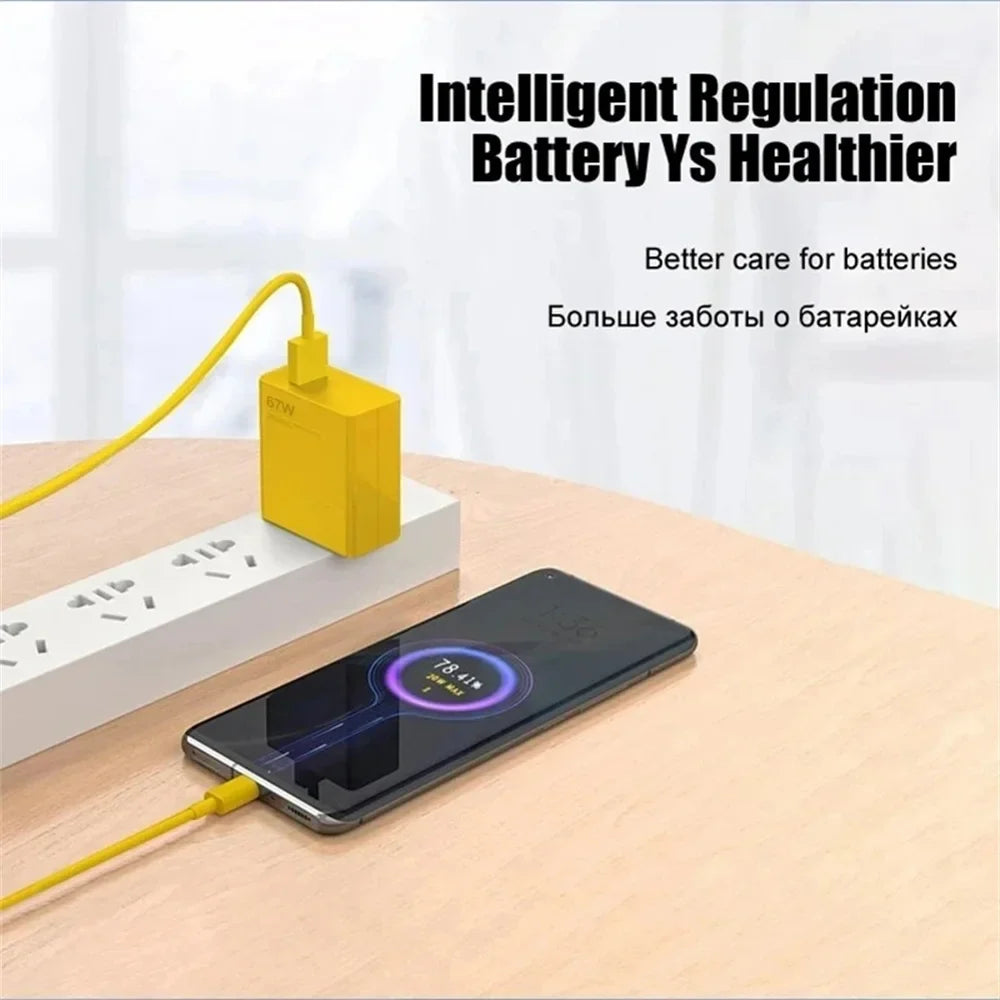 67W USB-C Fast Charger for Xiaomi Redmi – QC3.0 Adapter