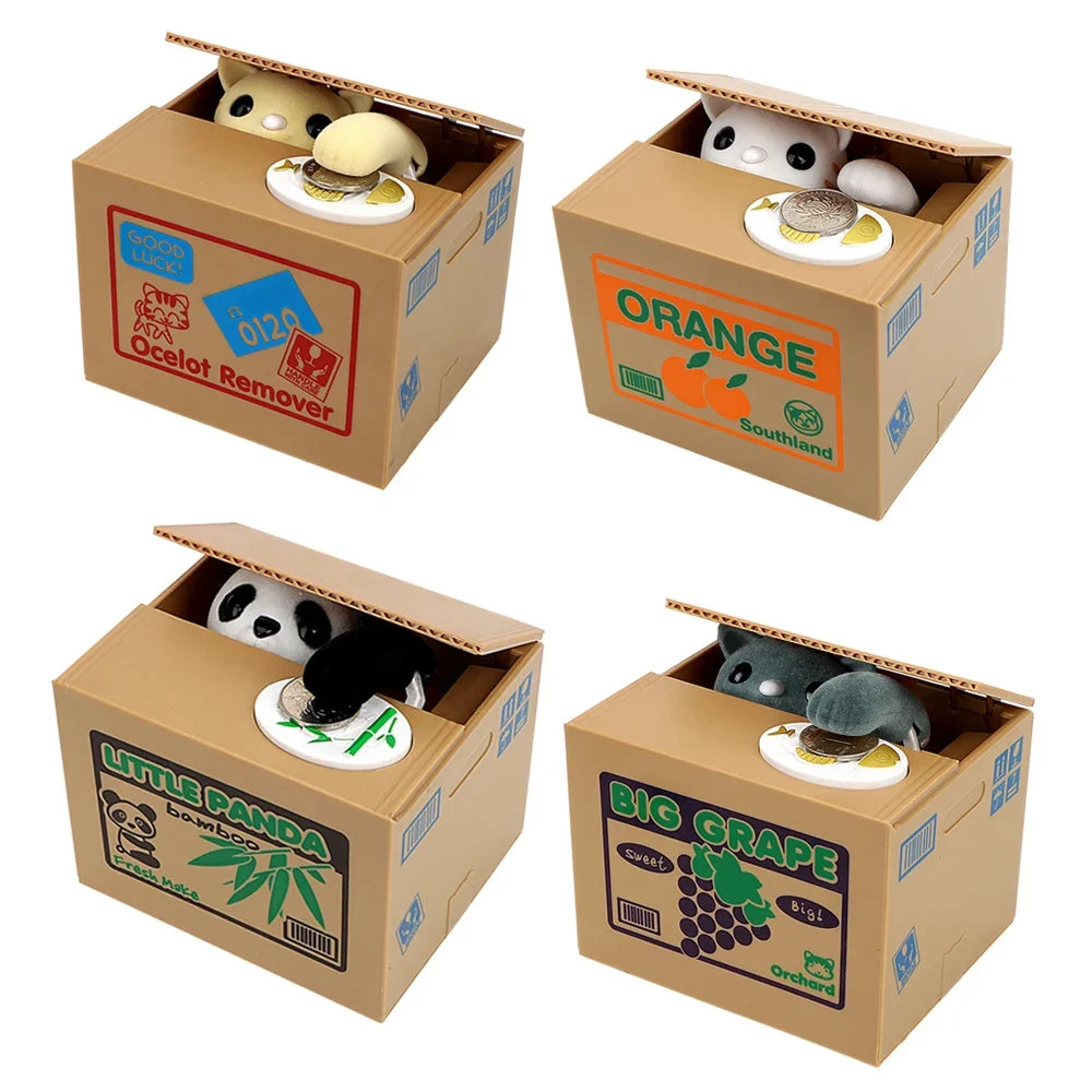 Automated Panda & Cat Coin Bank – Fun Piggy Bank for Kids