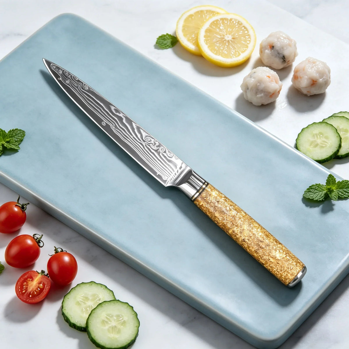 Damascus Steel 67-Layer Paring Knife – Sharp Kitchen Knife