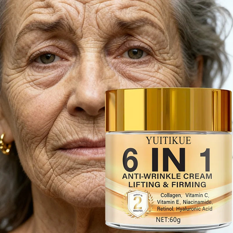 YUITIKUE 6-in-1 Anti-Wrinkle Face Cream | Retinol & Hyaluronic Acid